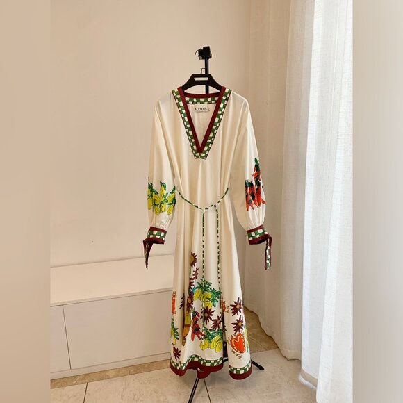 KATERINA V NECK MIDI DRESS - Picture 4 of 10